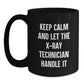 X-Ray Technician Gifts from Friends - Keep Calm Black Coffee Mug, Funny Motivational Graduation Unique Gifts - Main