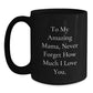 Gifts from Men to Amazing Mama Daughter - Inspirational Quotes on Black Coffee Mug for Christmas Unique Gifts - Main