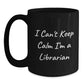 Librarian Gifts Funny Black Coffee Mug I Can't Keep Calm Gifts from Friends for Librarian Graduation Unique Gifts - Main
