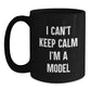 Funny Model Gifts for Christmas, Black Coffee Mug - 'I Can't Keep Calm I'm A Model' - Gifts from Friends to Family - Main