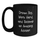 Funny Inspirational Quotes Gifts from Friends for Advisors Black Coffee Mug Christmas Unique - Main