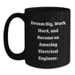 Inspirational Gifts for Electrical Engineers - Dream Big Black Coffee Mug, Funny Motivational Quote, Christmas Unique Gifts for Men Women Friends Family - Main