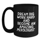 Funny Mixologist Gifts from Men to Friends - Become an Amazing Mixologist Black Coffee Mug - Inspirational Quote for Christmas Unique Gifts - Main