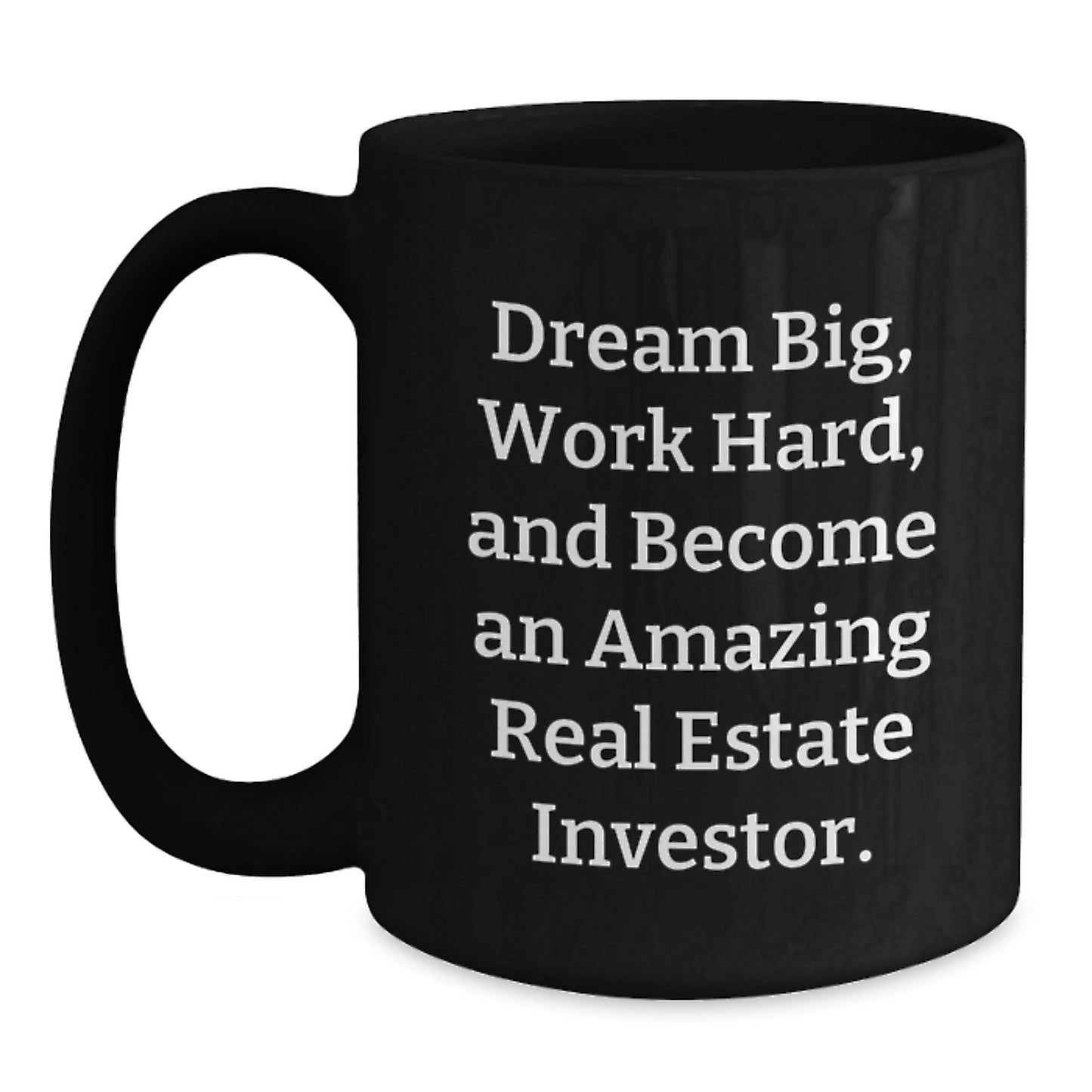 Gifts from Family to Real Estate Investor Men - Inspirational Christmas Unique Gifts for Real Estate Investor Friends - Black Coffee Mug - Main