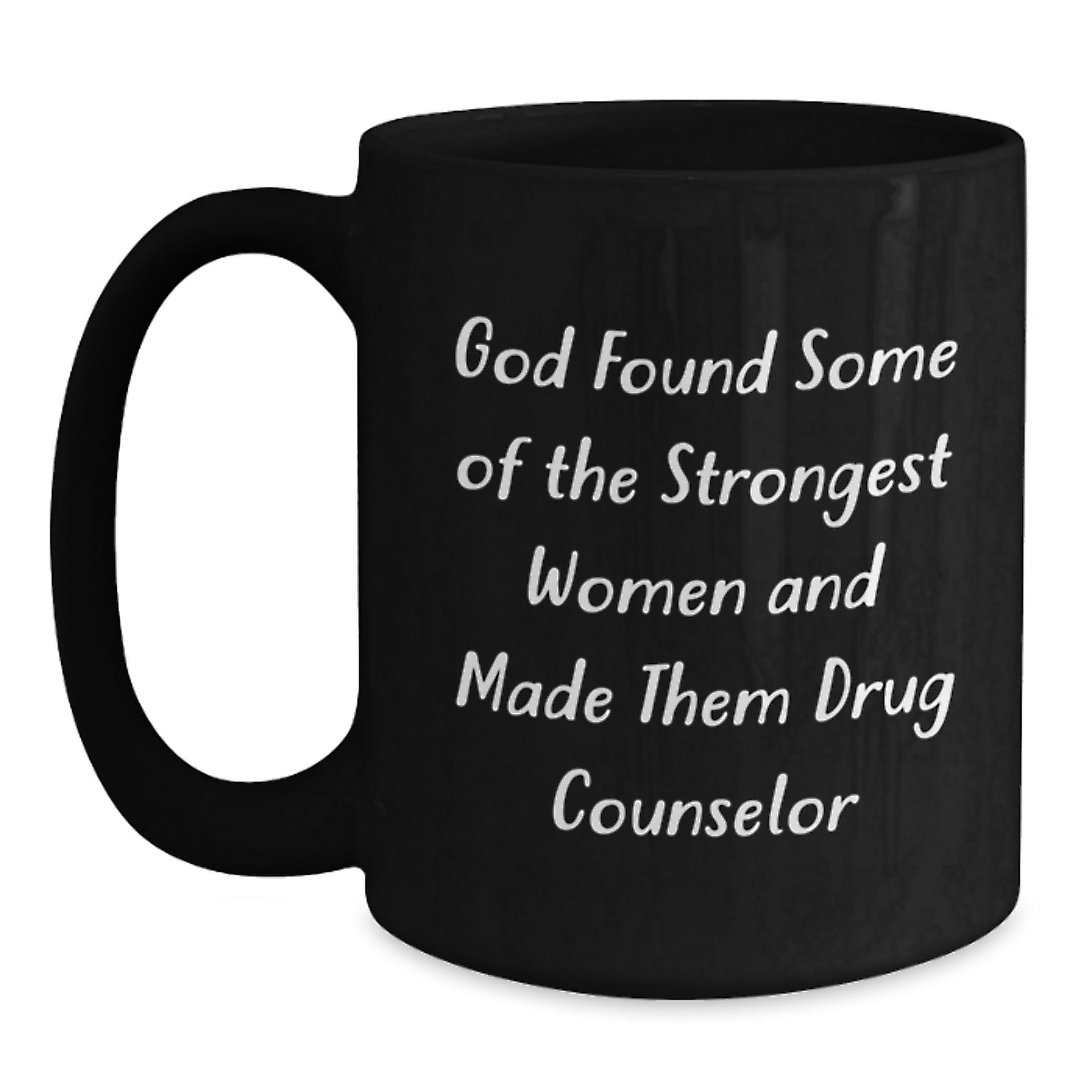 Funny Drug Counselor Gifts from Friends, Unique Black Coffee Mug for Women Drug Counselors, Christmas Unique Ideas - Main