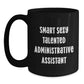 Funny Gifts for Administrative Assistant Friends from Coworkers, Black Coffee Mug, Smart Sexy Talented Quote, Christmas Unique - Main