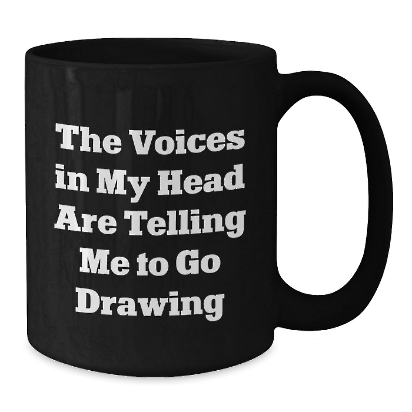 Funny Drawing Mug Gifts for Men Women Friends Coworkers from - The Voices In My Head Are Telling Me To Go Drawing Christmas Unique Presents - Additional