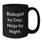 Biologist Gifts Funny Black Coffee Mug Birthday Unique Presents from Friends, Coworkers, Family to Biologists - Additional