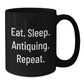 Antiquing Enthusiasts' Delight, Funny Quote Coffee Mug, Gifts from Friends, Black Coffee Mug for Antiquing Lovers, Birthday Unique Gifts - Additional