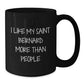 Saint Bernard Dog Lover's Funny Quote Gift from Friends for Birthday, I Like My Saint Bernard More Than People Black Coffee Mug - Additional