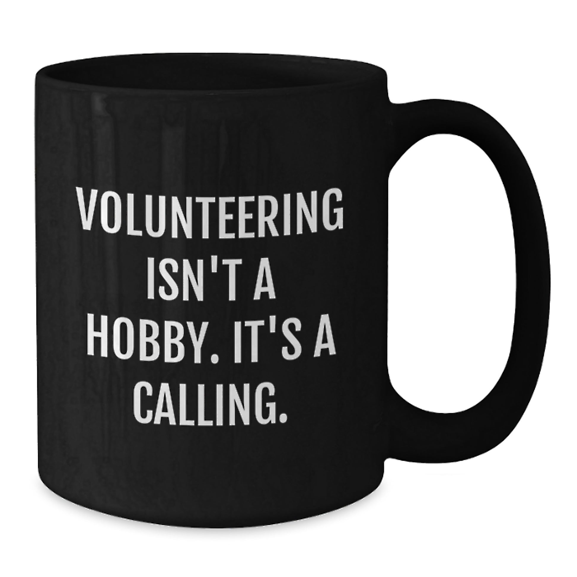 Volunteering Enthusiasts' Inspirational Gifts from Friends to Volunteers, Funny Black Coffee Mug for Birthday - Additional