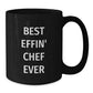 Funny Chef Gifts from Men to Best Effin' Chef Ever Lover, Unique Black Coffee Mugs for Christmas, Inspirational Kitchenware for Men, Women, Friends, Family - Additional