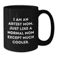Funny Artist Gifts for Friends from Artist Mom Black Coffee Mugs, Unique Christmas Unique Gifts, I Am An Artist Mom Mugs, Artist Black Coffee Mug - Additional