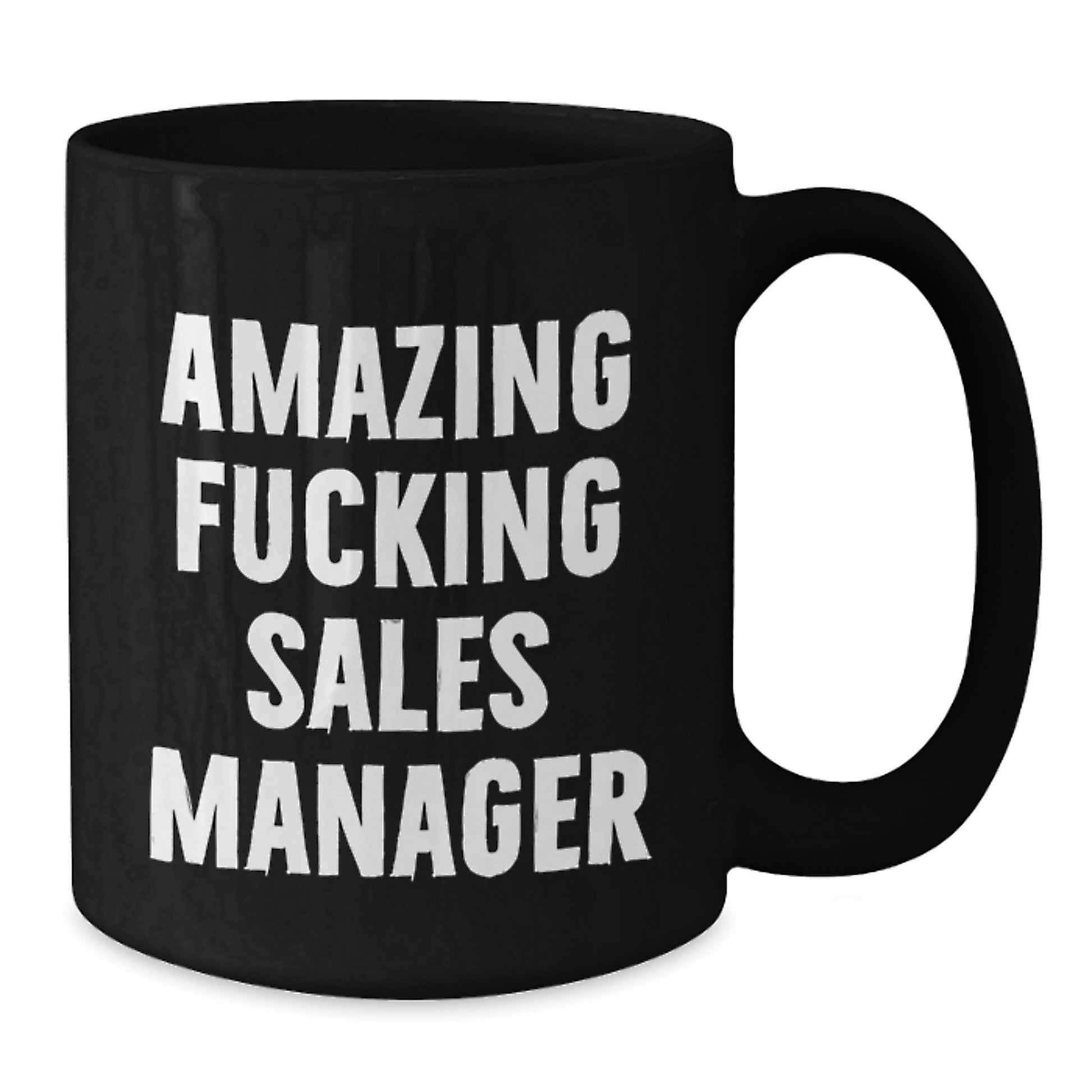 Funny 'Amazing F--king Sales Manager' Gifts for Sales Manager, Black Coffee Mug, Unique Christmas Unique Gifts from Friends - Additional