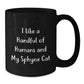 Sphynx Cat Lovers Gifts from Friends and Family, Unique Graduation Mug for Men and Women, I Like A Handful Of Humans And My Sphynx Cat, Black Coffee Mug, 11oz or 15oz - Additional