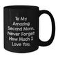 Funny Second Mom Gifts, Personalized Black Coffee Mug - 'To My Amazing Second Mom, Never Forget How Much I Love You.' Gifts from Family - Additional