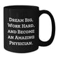 Gifts from Family, Friends, or Coworkers - Become an Amazing Physician, Black Coffee Mug for Graduation, Funny Inspirational Quote - Additional
