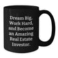 Gifts from Family to Real Estate Investor Men - Inspirational Christmas Unique Gifts for Real Estate Investor Friends - Black Coffee Mug - Additional