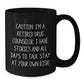 Funny Drug Counselor Gifts from Men to Graduation Day, 'Caution: I'm A Retired Drug Counselor...' Black Coffee Mug for Her, Him, Coworkers, Family - Additional