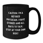 Funny Physician Gifts - 'Caution: I'm A Retired Physician...' Black Coffee Mug for Graduation, Gifts from Friends, Family, or Coworkers to Physician Colleagues - Additional