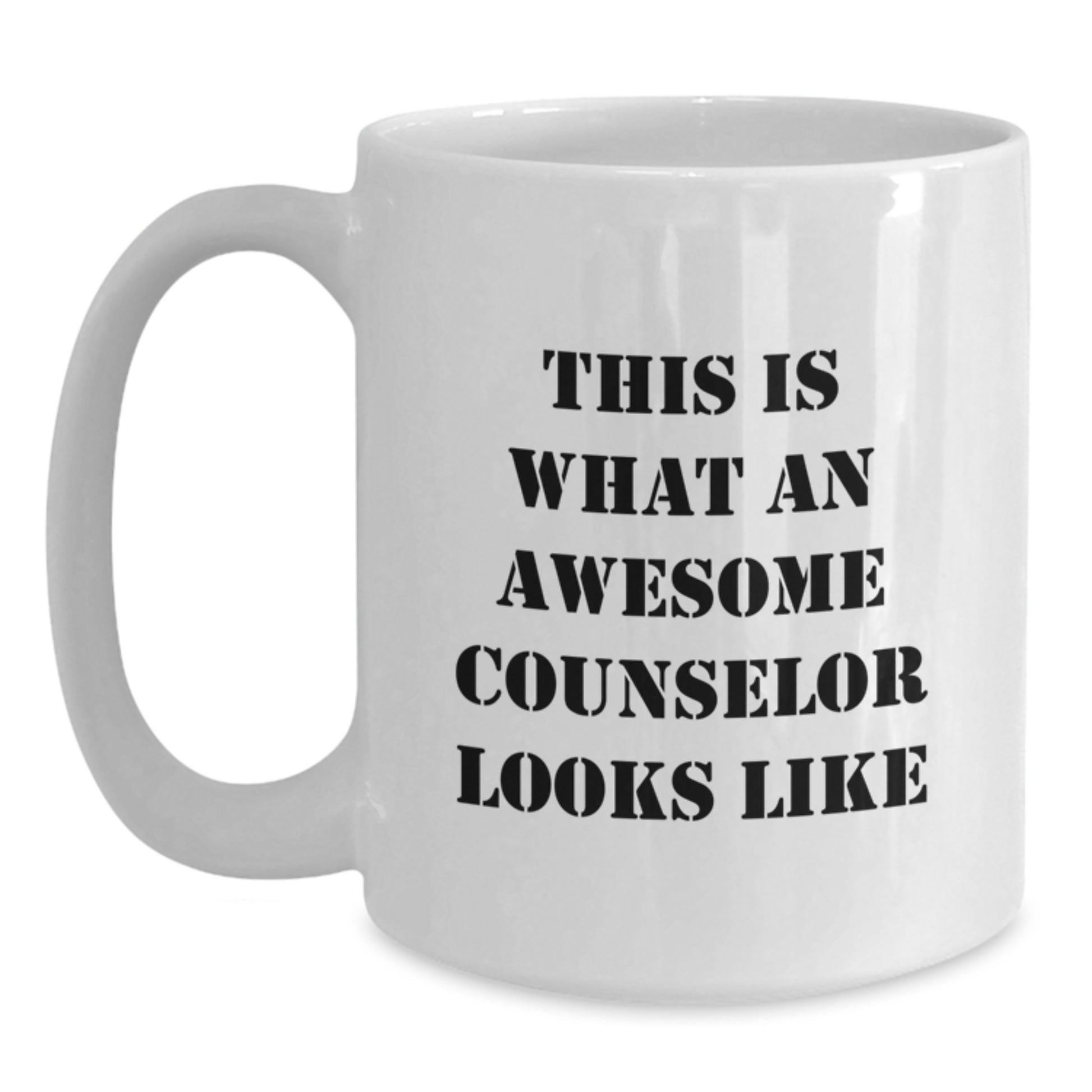 Counselor Gifts from Friends - This Is What An Awesome Counselor Looks Like, Graduation Unique Gifts for Counselor, White Coffee Mug - Main