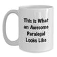 Funny Paralegal Gifts from Friends - This Is What An Awesome Paralegal Looks Like, White Coffee Mug for Paralegal Graduation - Main