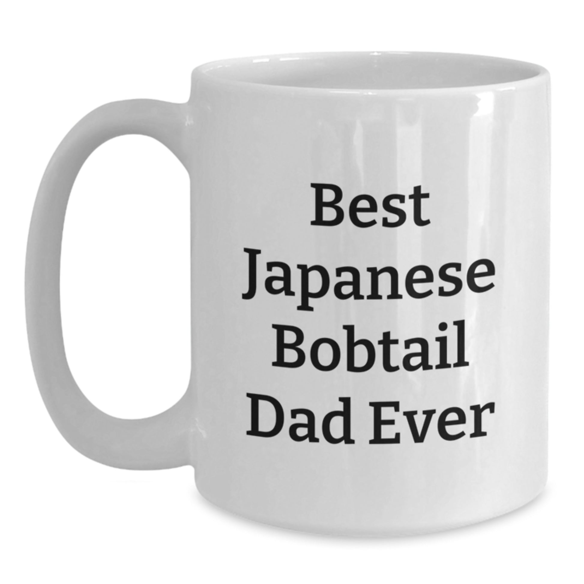 Funny Japanese Bobtail Cat Dad Gifts from Men to Friends for Graduation Unique White Coffee Mug - Main