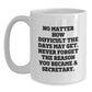 Funny Inspirational Secretary White Coffee Mug Gifts from Men to Women Friends and Family this Christmas - Main