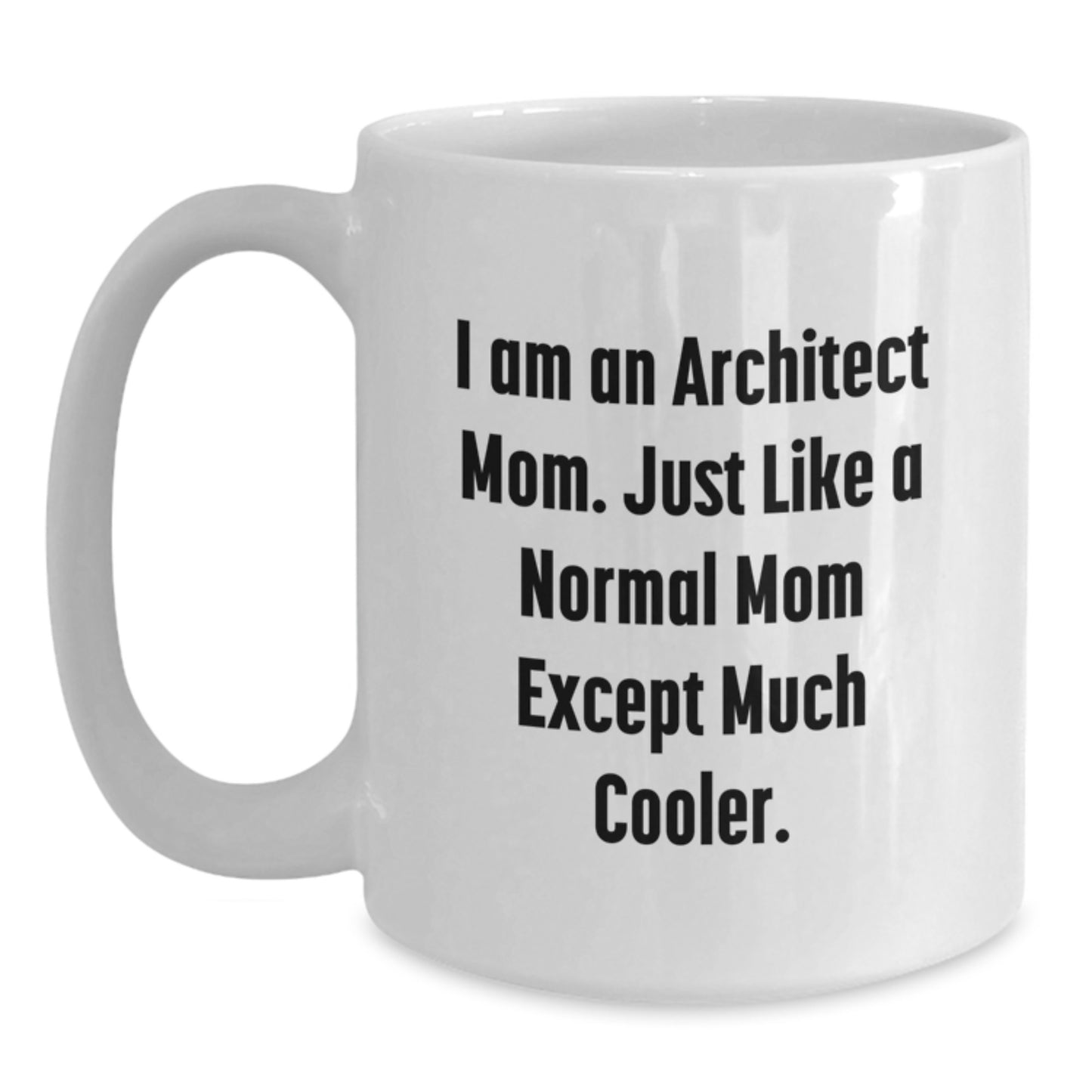 Funny Architect Mom Gifts for Women Friends Christmas White Coffee Mug - 'I Am An Architect Mom' - Unique Office Mug - Main