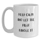Funny Pilot Gifts from Friends, Unique Pilot Coffee Mugs for Men, White Pilot Mug, Keep Calm and Let the Pilot Handle It Christmas Unique Gifts - Main