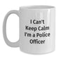 Funny Police Officer Gifts for Men, White Coffee Mug, 'I Can't Keep Calm I'm A Police Officer' Unique Christmas Unique Gifts from Family, Friends, Coworkers - Main