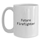 Funny Firefighter Gifts for Men - Future Firefighter White Christmas Coffee Mug, Gifts from Men to Firefighter Friends - Main