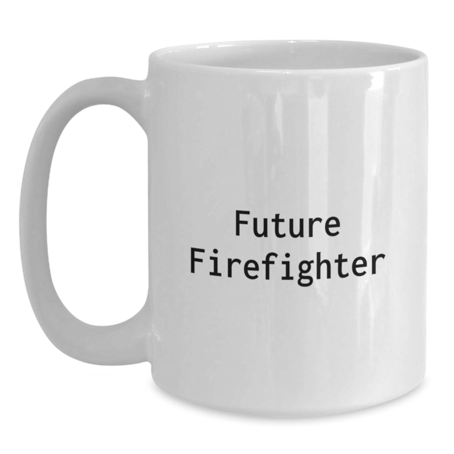 Funny Firefighter Gifts for Men - Future Firefighter White Christmas Coffee Mug, Gifts from Men to Firefighter Friends - Main