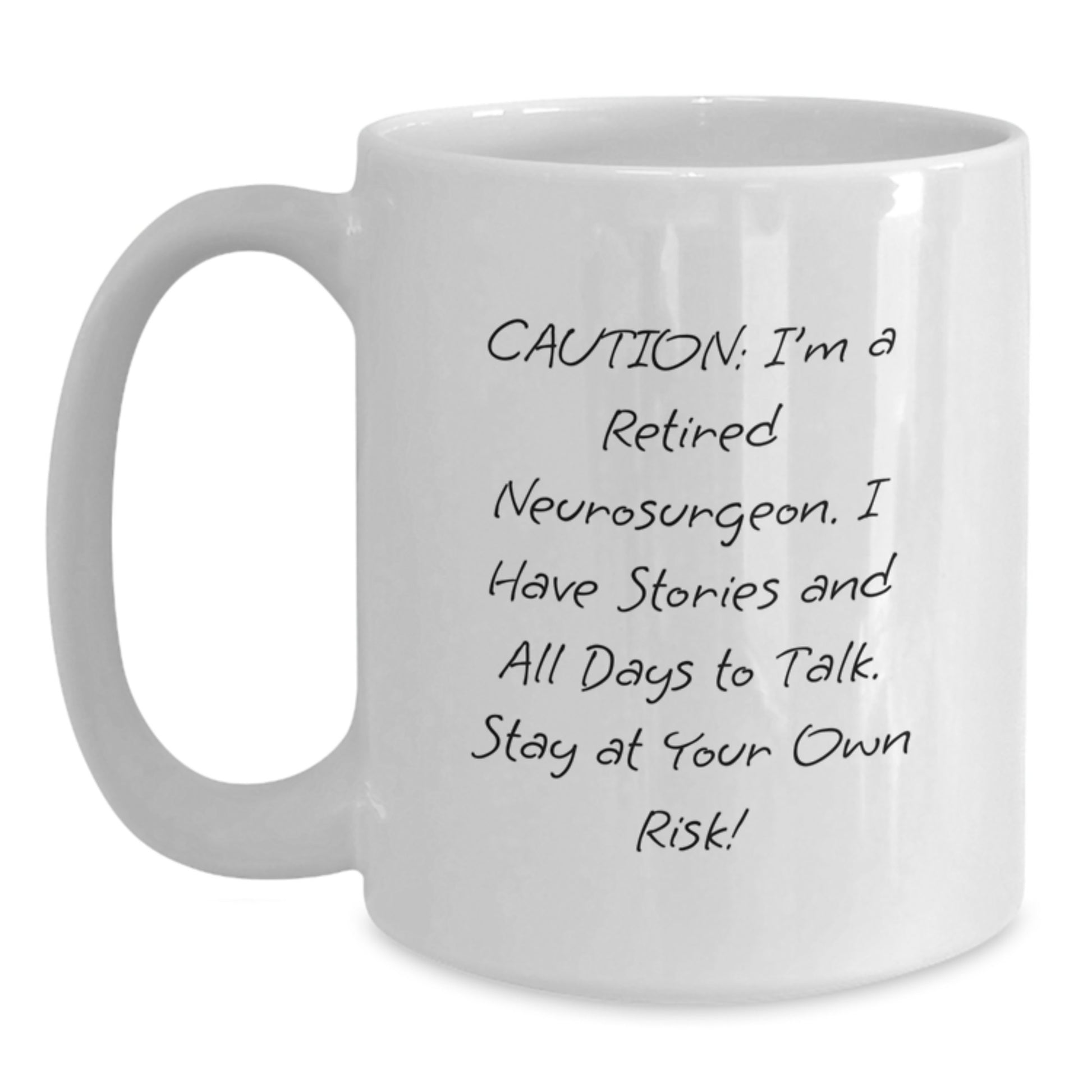 Funny Gifts from Friends for Neurosurgeon Man, Caution: Neurosurgeon's Coffee Mug, White Christmas Unique Gifts - Main