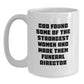 Funny Gifts for Women Funeral Directors Christmas Unique Mugs, White Coffee Mug, 'God Found Some Of The Strongest Women And Made Them Funeral Director' - Main