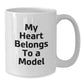 Funny Model Gifts from Friends - 'My Heart Belongs To A Model' White Coffee Mug, Birthday Unique Gifts for Model Enthusiasts - Additional