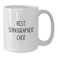 Funny Sonographer Gifts for Her, Best Sonographer Ever White Coffee Mug, Graduation Unique Gifts from Friends to Coworkers - Additional