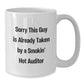 Funny Auditor Gifts from Friends for Graduation Unique White Coffee Mug - 'Sorry This Guy Is Already Taken' - Additional
