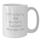 Funny Pharmacist Gifts from Men - Officially The World's Coolest Pharmacist White Coffee Mug Christmas Unique Presents for Friends Family Colleagues Coworkers - Additional
