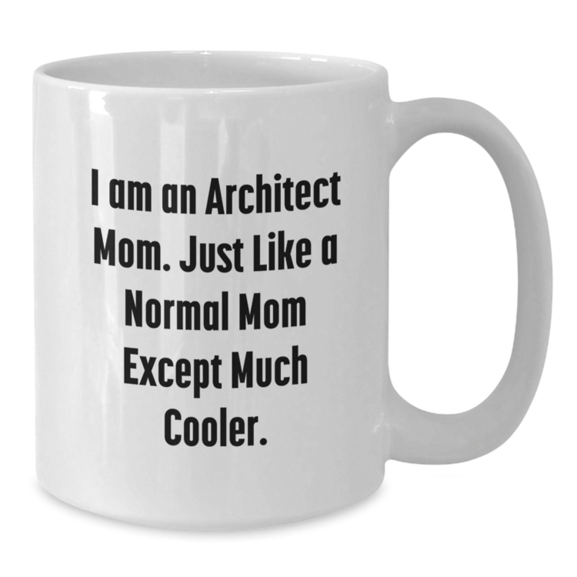 Funny Architect Mom Gifts for Women Friends Christmas White Coffee Mug - 'I Am An Architect Mom' - Unique Office Mug - Additional
