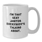 Funny Janitor White Coffee Mug Gifts from Friends and Family - I'm That Sexy Janitor Everybody's Talking About. Christmas Unique - Additional