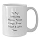 Funny Mama Gifts for Her, White Coffee Mug with To My Amazing Mama Quote - Unique Christmas Unique Gifts from Family - Additional