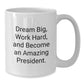Funny President Gifts, 'Dream Big, Work Hard, And Become An Amazing President.' White Coffee Mug for Graduation, Gifts from Friends and Family - Additional