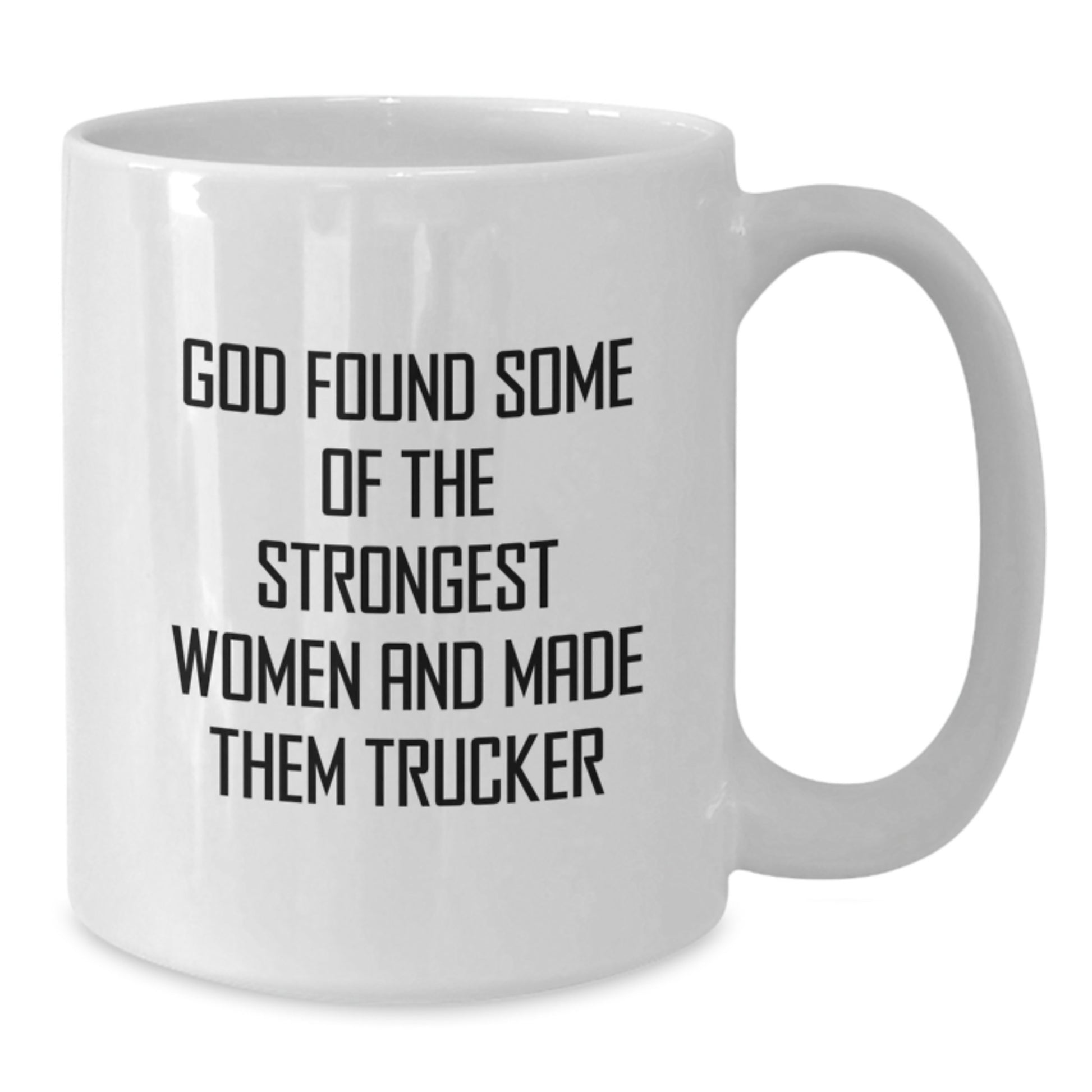 Trucker Christmas Unique Gifts from Friends, White Coffee Mug Inspirational Quote, Funny Mugs for Him - Additional