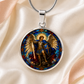 Archangel Michael Necklace or Keychain, Saint Michael Catholic Necklace, Protection Jewelry, Religious Keepsake Gift