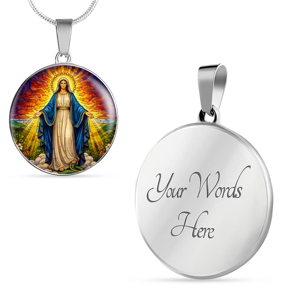 Our Lady of Grace Necklace or Keychain, Blessed Virgin Mary Catholic Jewelry, Marian Faith Pendant Gift