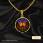 250 Years of Independence Necklace or Keychain Stained Glass Style Independence Hall USA Patriotic Commemorative Limited Edition