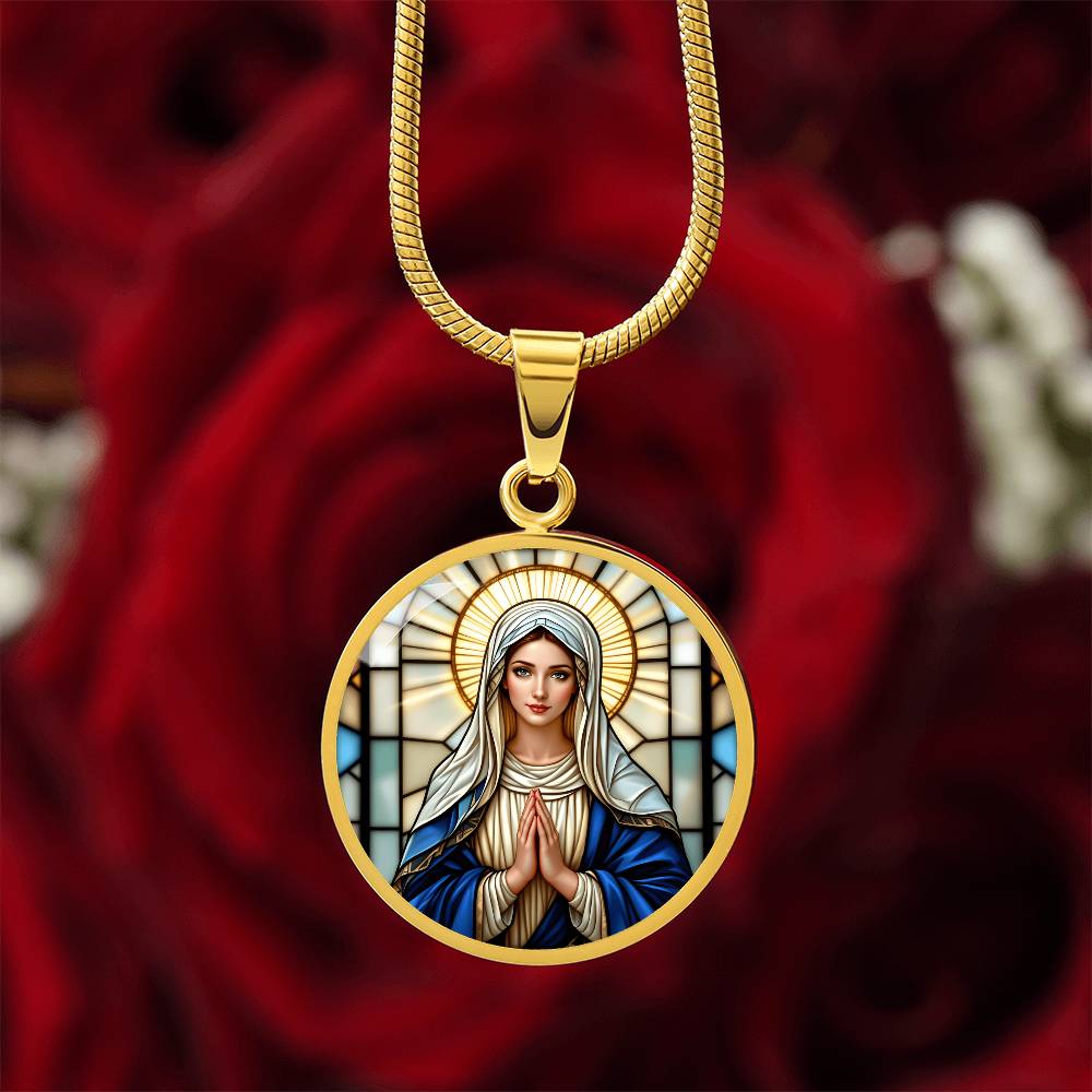 Virgin Mary Necklace or Keychain, Catholic Necklace for Women, Marian Jewelry Gift, Christian Gift for Her, Religious Pendant