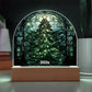 202x Christmas Tree Stained Glass Style Acrylic Plaque