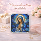 Virgin Mary Necklace or Keychain, Catholic Necklace, Blessed Mother Jewelry, Religious Keepsake Gift